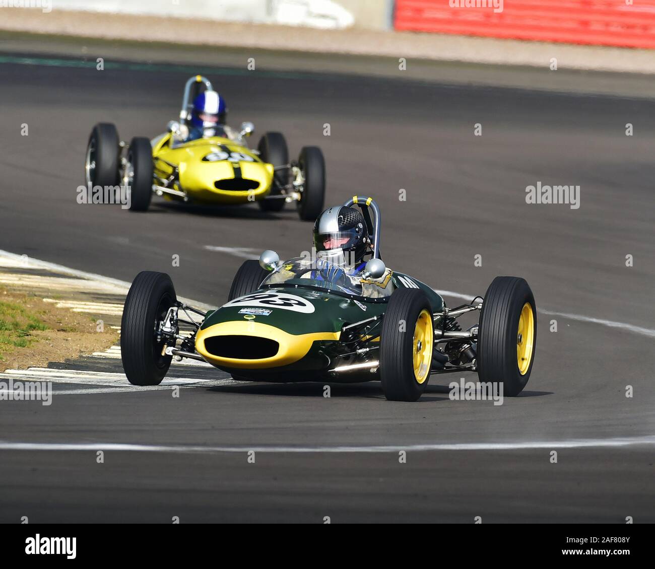 Rudolf Ernst, Lotus 22, FJHRA, historische Formel Junior hinten Motor, HSCC, Silverstone Endrunden, Silverstone, Oktober 2019, Autos, historische Racing, Histor Stockfoto