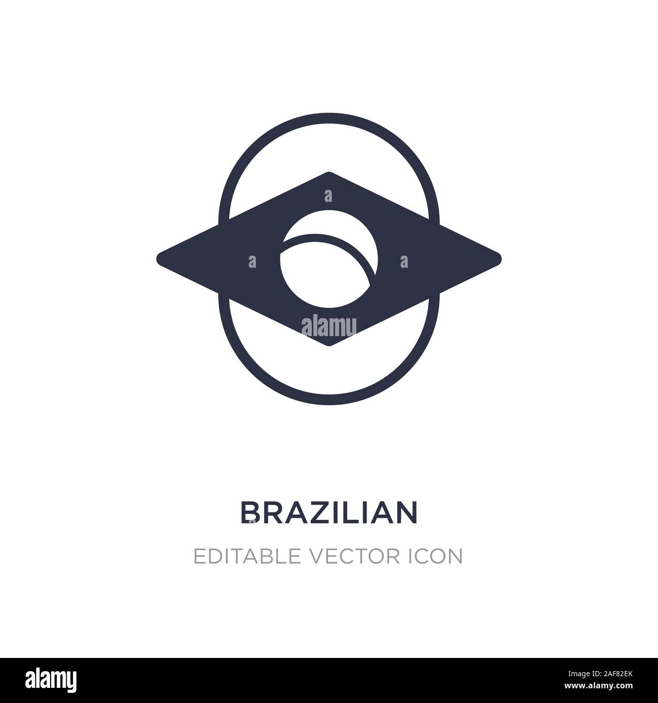 Brasilianische Symbol auf weißem Hintergrund. Einfaches element Abbildung von Sport Konzept. brasilianische Symbol Design. Stock Vektor