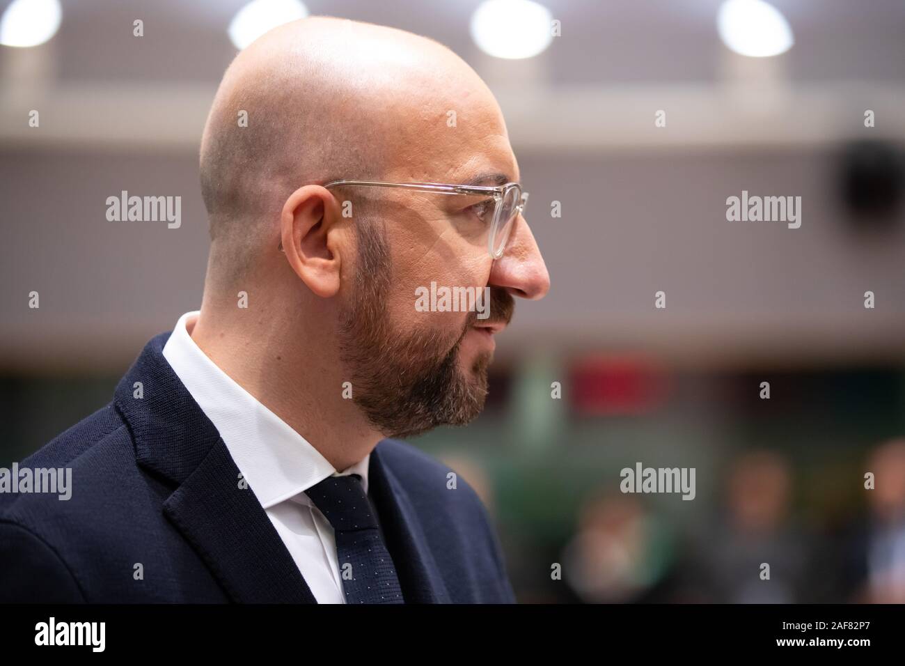 Brüssel, Belgien. 13. Dez 2019. Der Präsident des Europäischen Rates Karl Michel an die Staats- und Regierungschefs der Europäischen Union Ende Jahr Gipfel in Brüssel. Credit: JP Schwarz/ZUMA Draht/Alamy leben Nachrichten Stockfoto