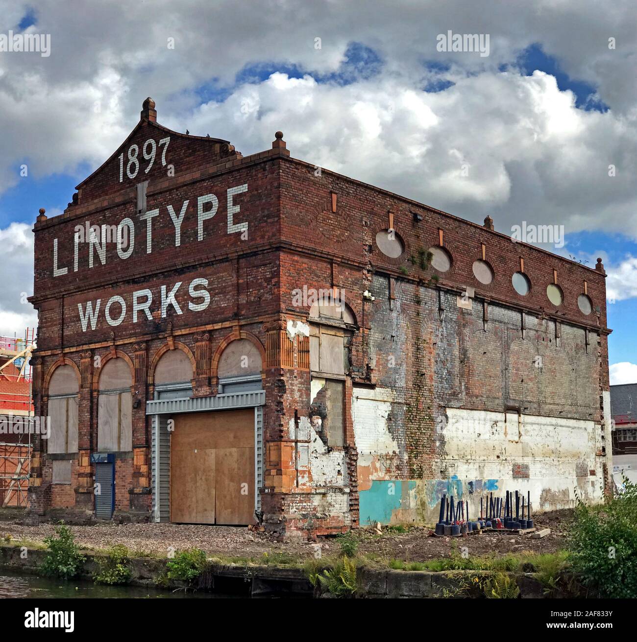 Linotype Works, Altrincham, Greater Manchester, Cheshire, England, Großbritannien - Linotype and Machinery Company Ltd, England, Großbritannien Stockfoto