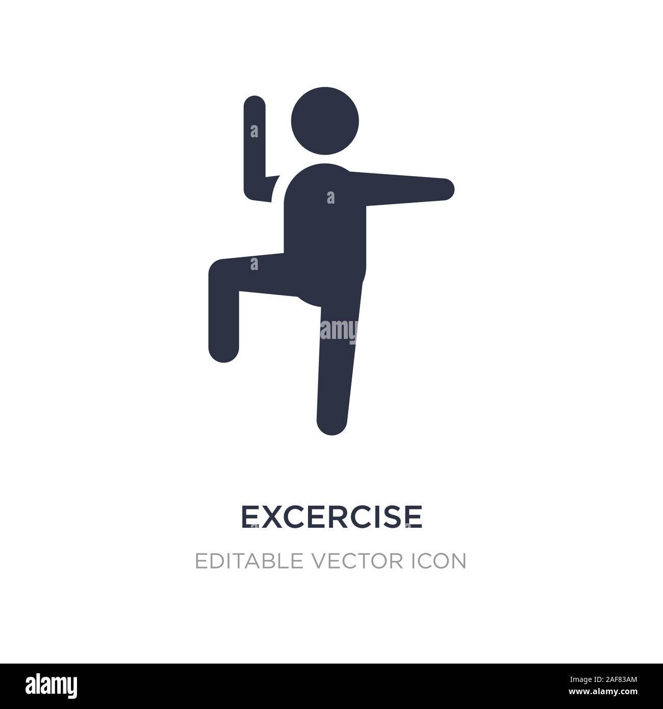 Excercise Symbol auf weißem Hintergrund. Einfaches element Abbildung von Sport Konzept. excercise Symbol Design. Stock Vektor