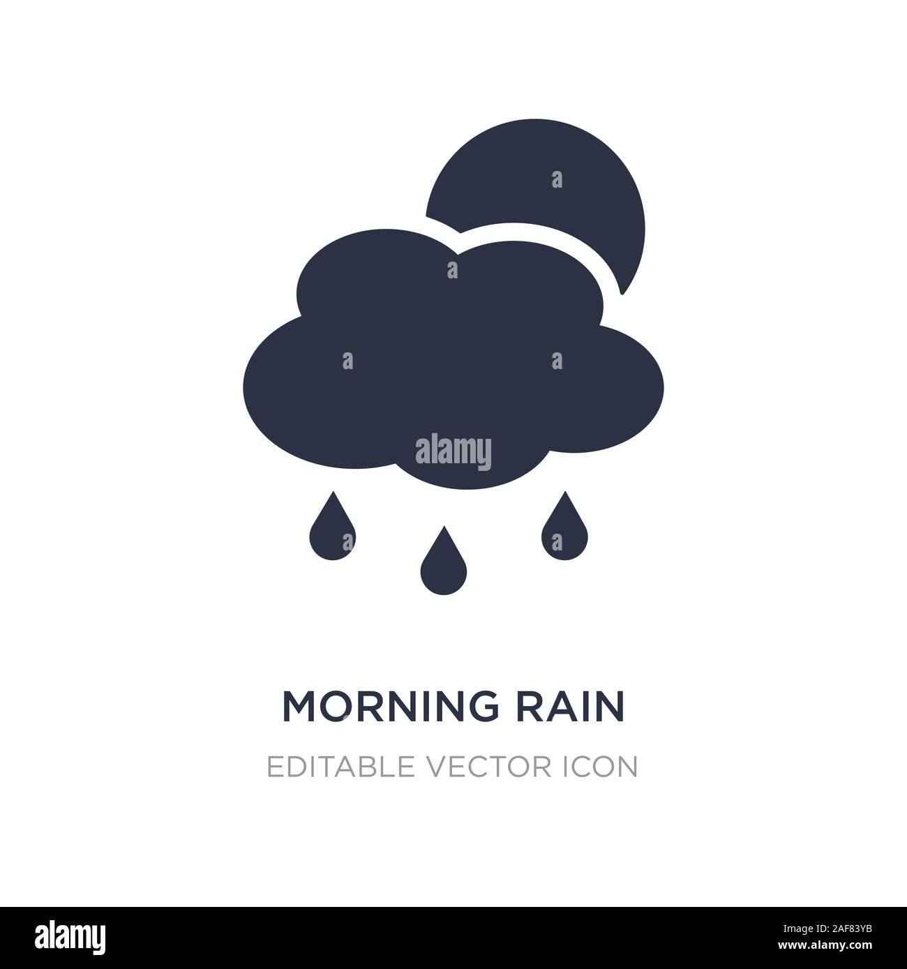 Morgen Regen Symbol Auf Weissem Hintergrund Einfaches Element