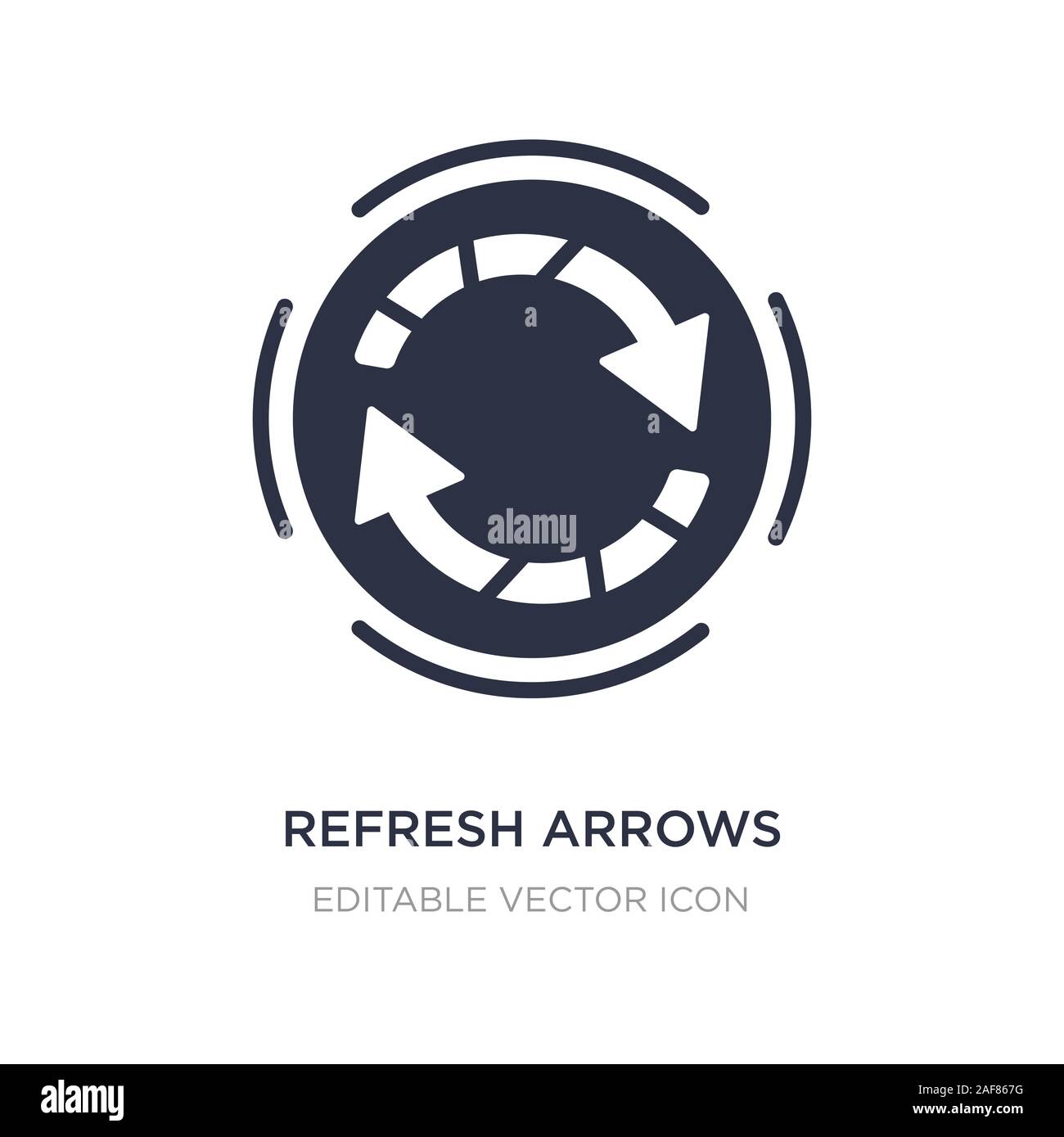 Aktualisieren Pfeile Symbol auf weißem Hintergrund. Einfaches element Abbildung kann von UI-Konzept. Aktualisieren Pfeile Symbol Design. Stock Vektor