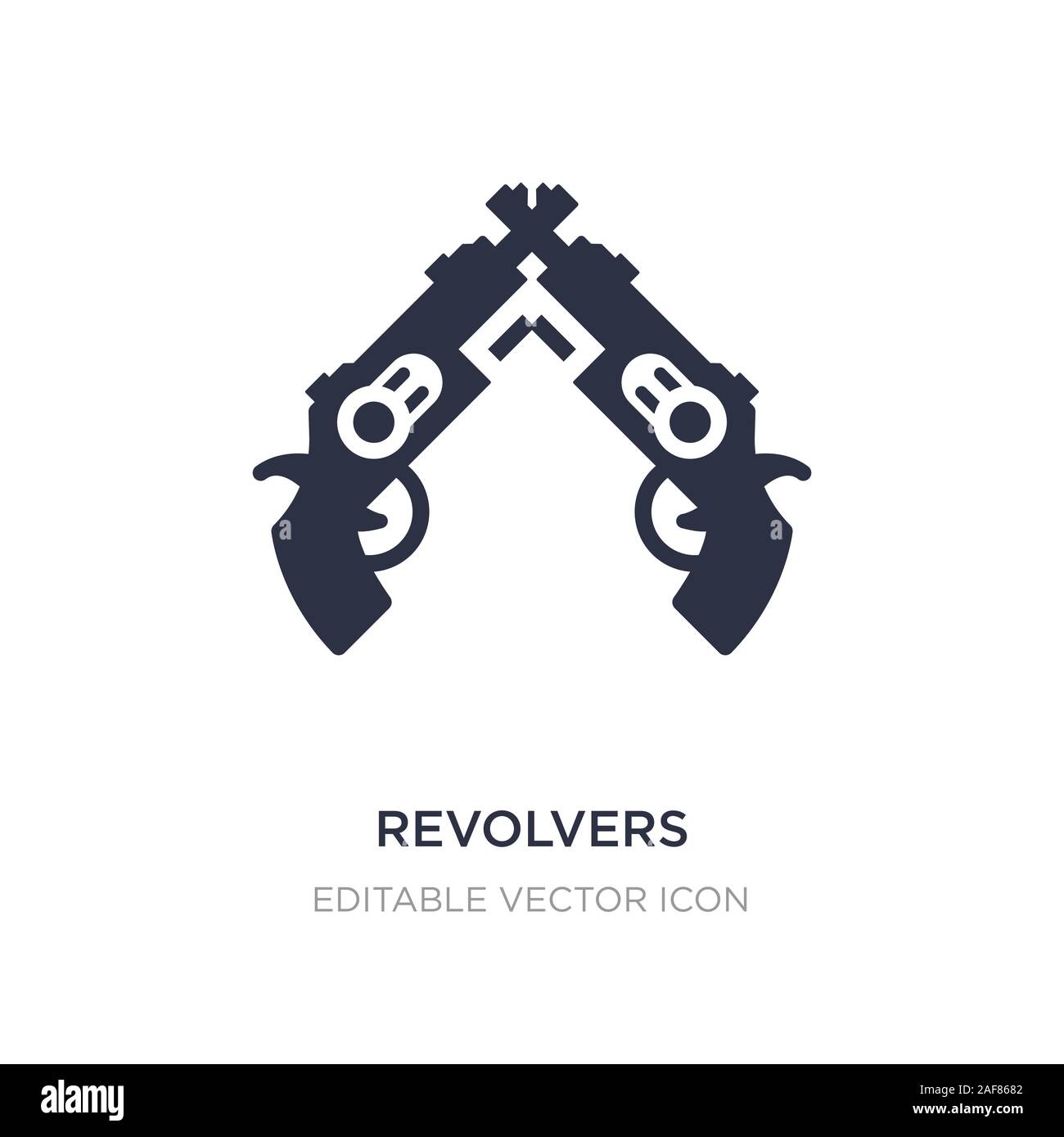 Simple Revolver Symbol Revolver Symbol auf weißem Hintergrund. Einfaches element Abbildung ...