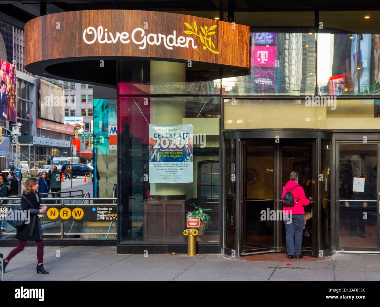 Olive Garden Restaurant Times Square New York Stockfotos Olive