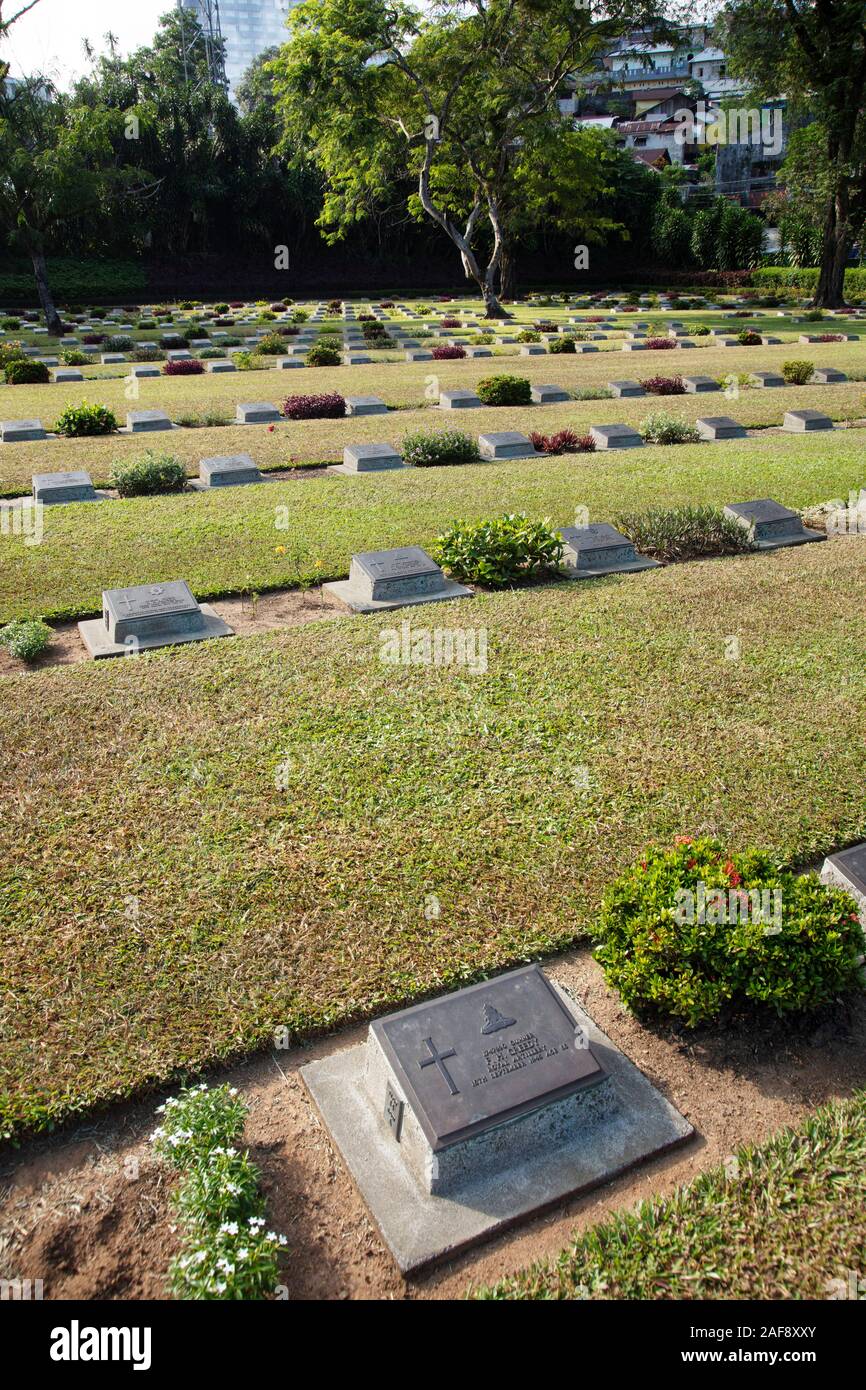 Kriegsfriedhof für Anzac, britische und niederländische Soldaten, die im zweiten Weltkrieg, Ambon, Indonesien, getötet wurden Stockfoto