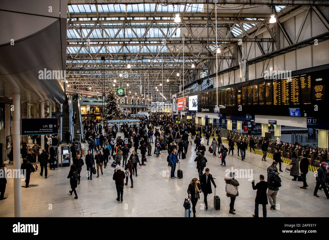 Waterloo Station, Halle, London, Vereinigtes Königreich, Stockfoto