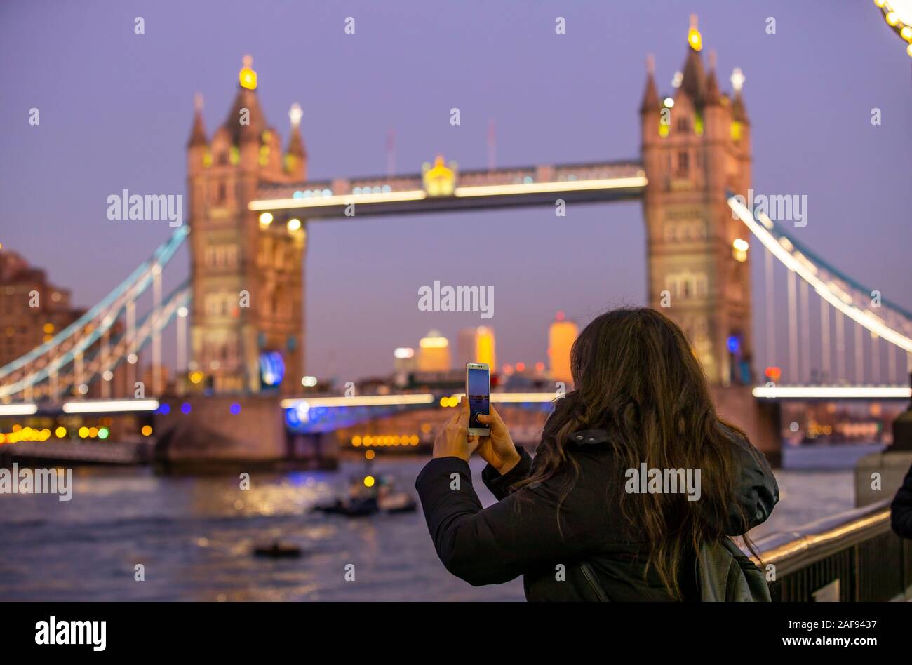 Die Tower Bridge, Themse, London, Vereinigtes Königreich, Stockfoto
