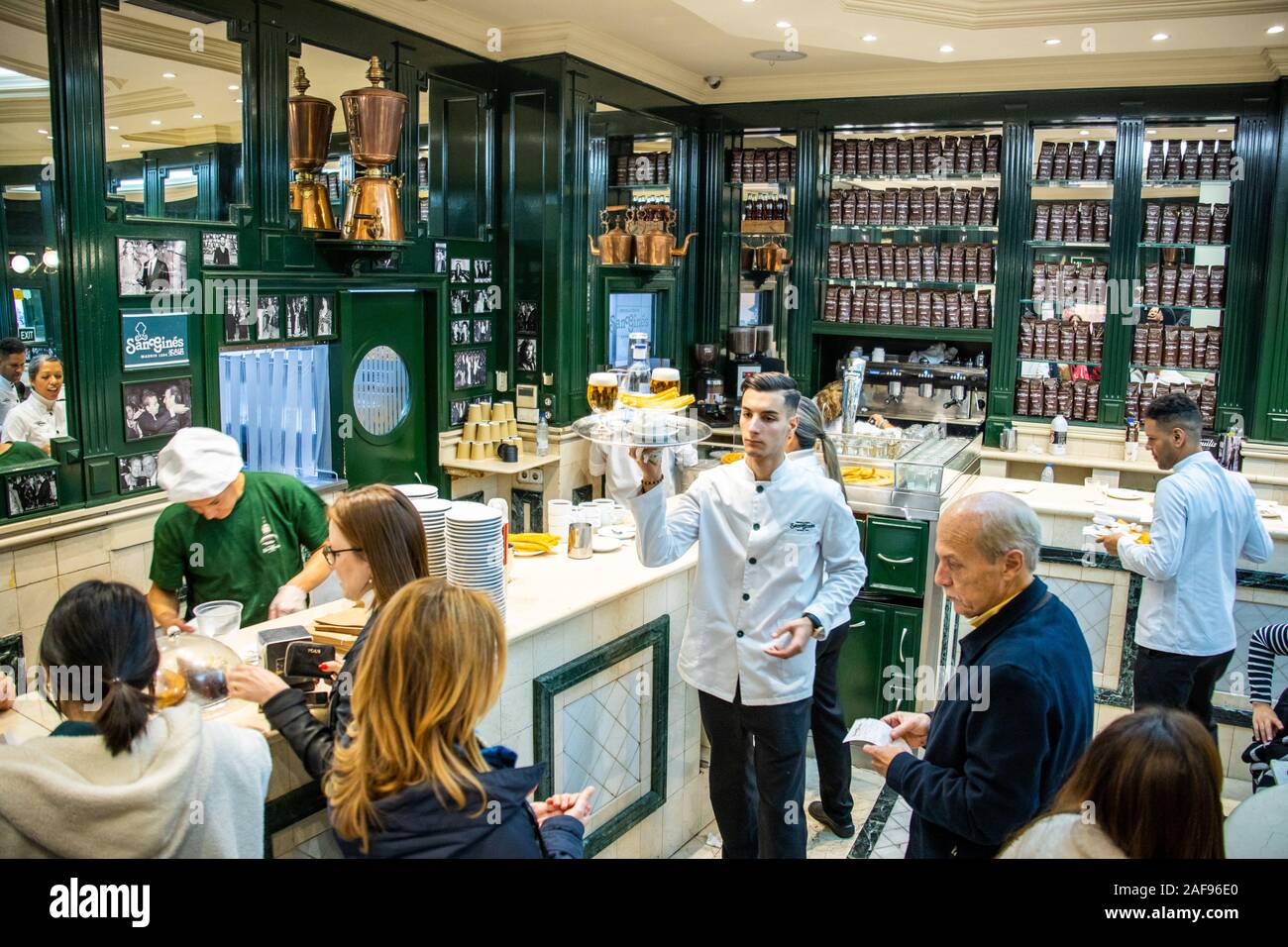 Schokolateria San Gines, Madrid, Spanien Stockfoto