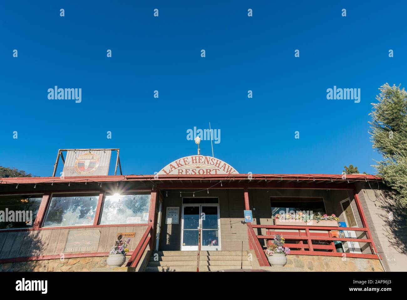 Unterkunft in der Nähe von See Henshaw in San Diego County, Kalifornien Stockfoto