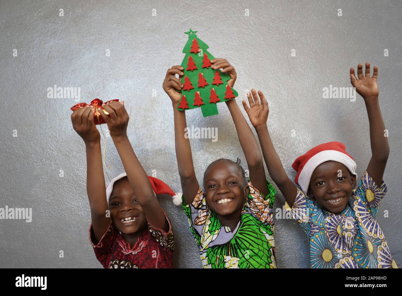 Afrikanische Weihnachten Kinder Party zu Hause Stockfoto