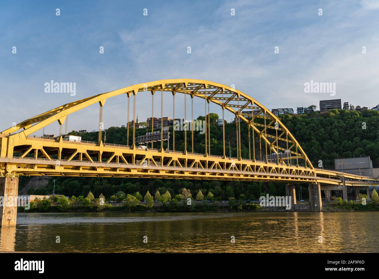 Fort Pitt Bridge in Pittsburgh, Pennsylvania Stockfoto