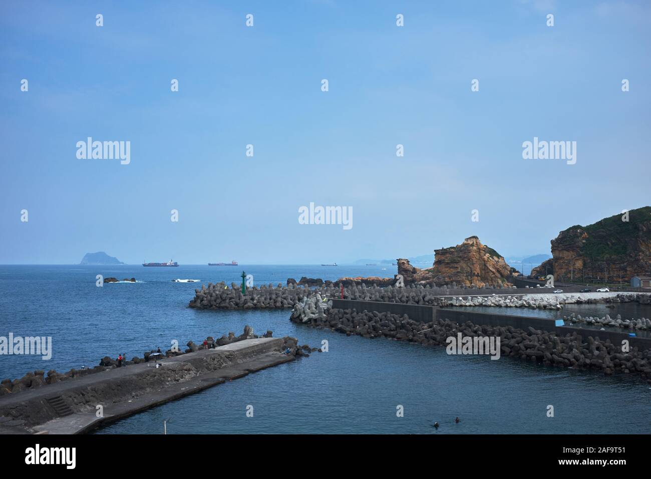 Dong Ao Hafen - Tung Ao Fischerhafen, Taiwan Stockfoto