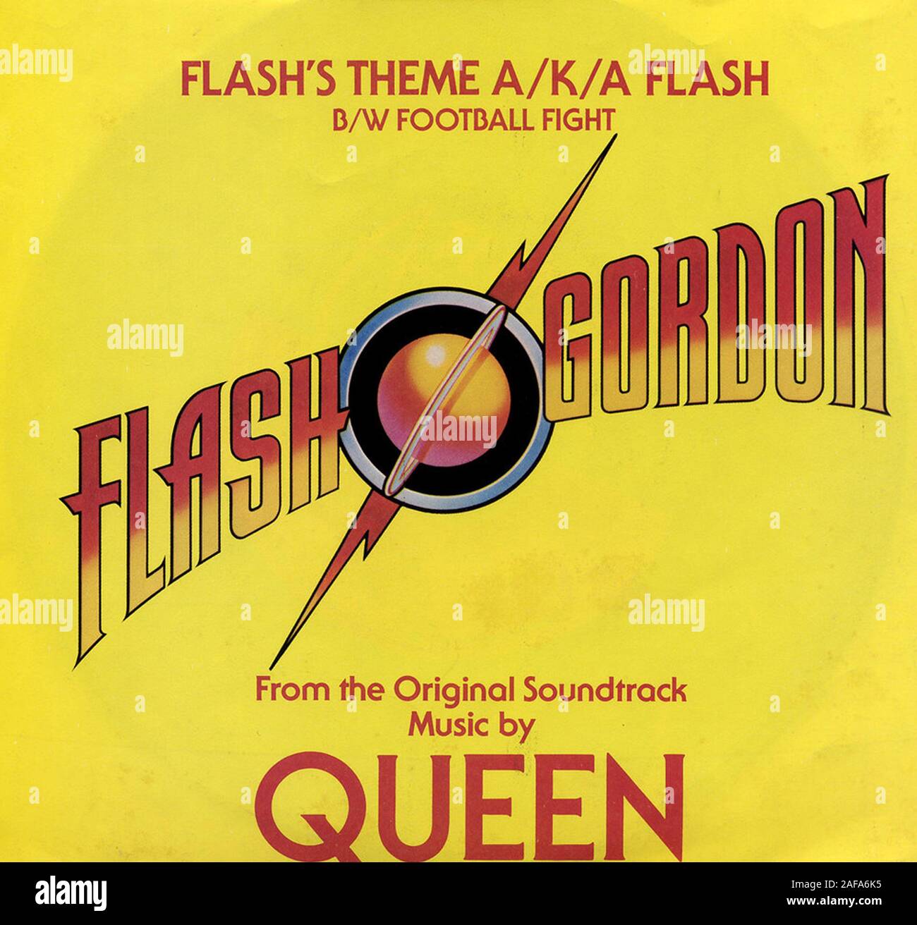 Queen - Flash Thema a k a Flash - Vintage Vinyl Platten abdecken Stockfoto