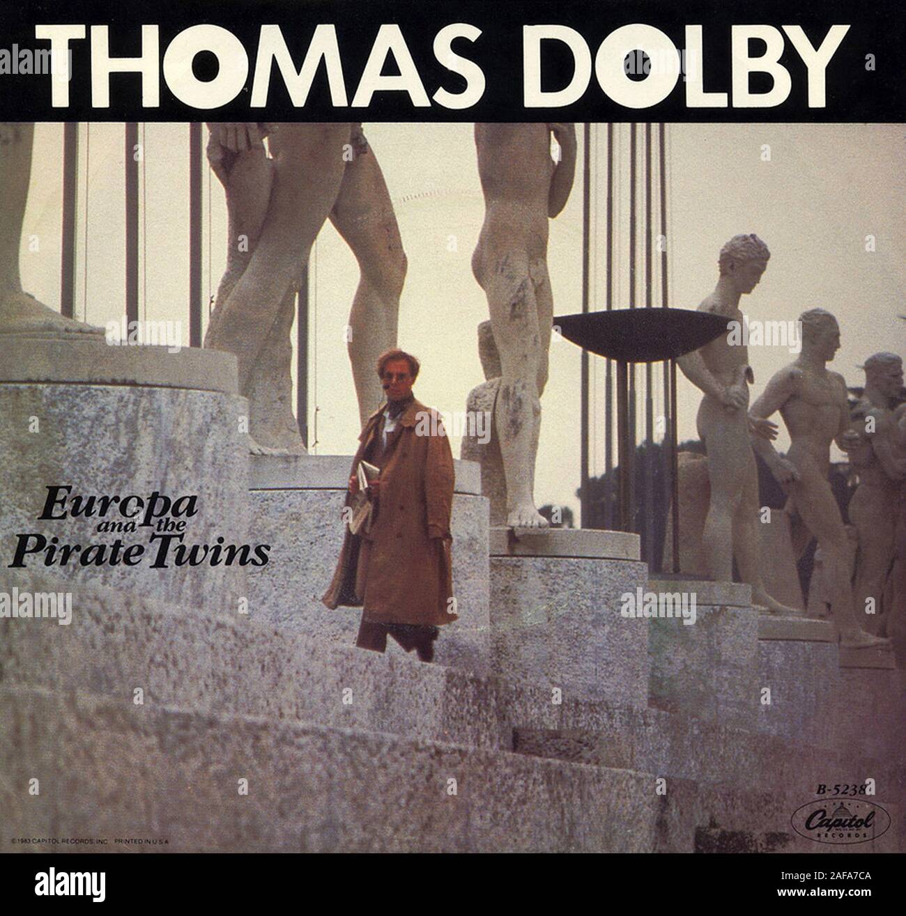 Thomas Dolby-Europa und der Pirat Zwillinge - Vintage Vinyl Platten abdecken Stockfoto