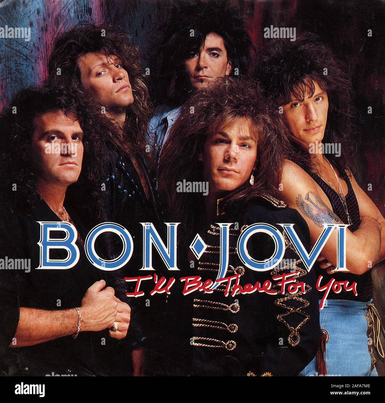 Bon Jovi - ich werde für dich da sein - Vintage Vinyl Album Cover  Stockfotografie - Alamy