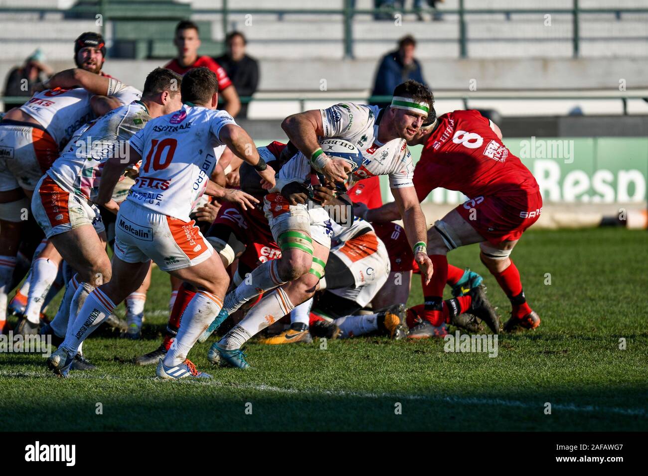 Treviso, Italien, 14 Dez 2019, Toa halafihi (Benetton Treviso) bei Benetton Treviso vs Lyon - Rugby Heineken Champions Cup - Kreditkarten: LPS/Ettore Griffoni/Alamy leben Nachrichten Stockfoto