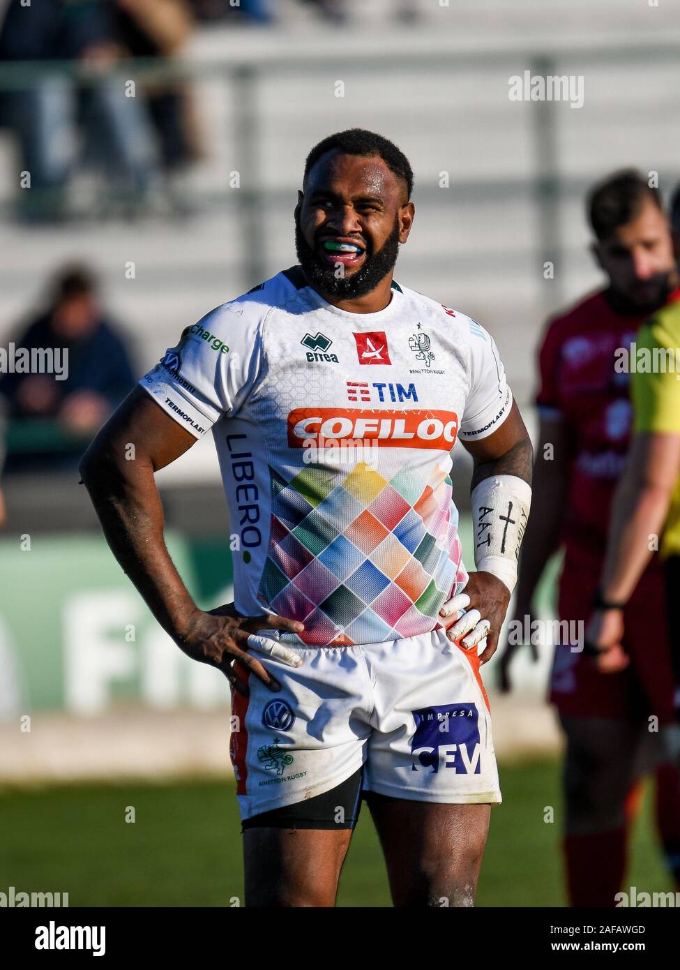 Treviso, Italien, 14 Dez 2019, ratuva tavuyara (Benetton Treviso) bei Benetton Treviso vs Lyon - Rugby Heineken Champions Cup - Kreditkarten: LPS/Ettore Griffoni/Alamy leben Nachrichten Stockfoto