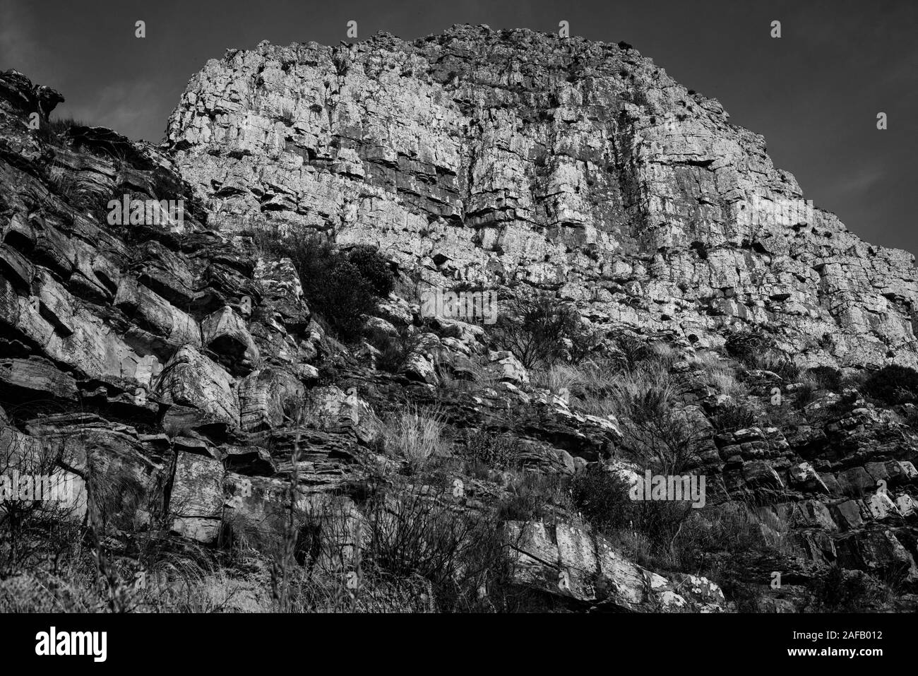 Die North West angesichts des Lion's Head über der Südafrikanischen Hafenstadt Kapstadt ist ein beliebtes Ausflugsziel für Bergwanderer Stockfoto