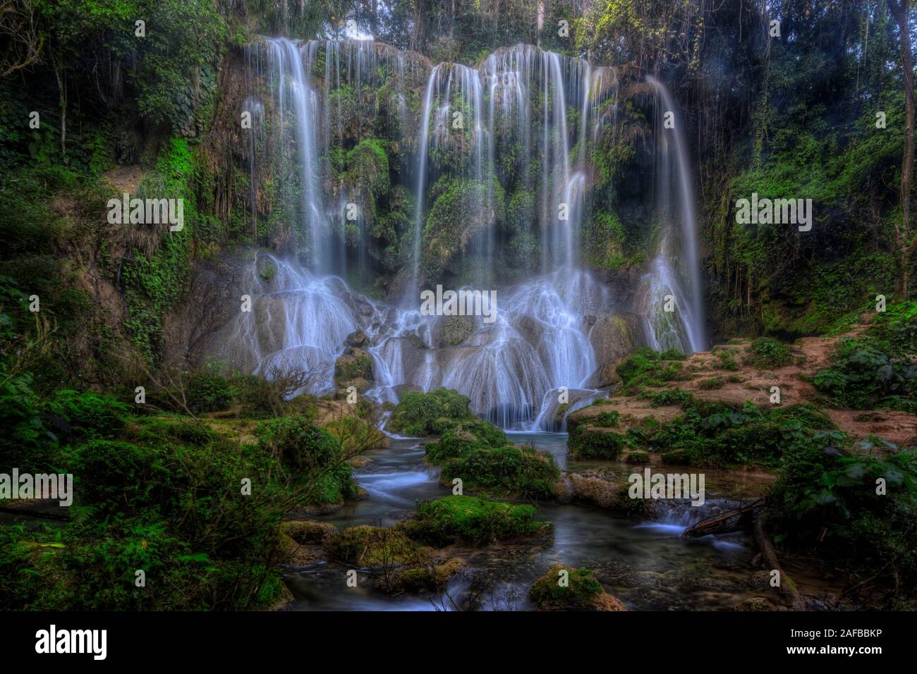 El Nicho Wasserfälle, Cienfuegos, Kuba, Nordamerika Stockfoto