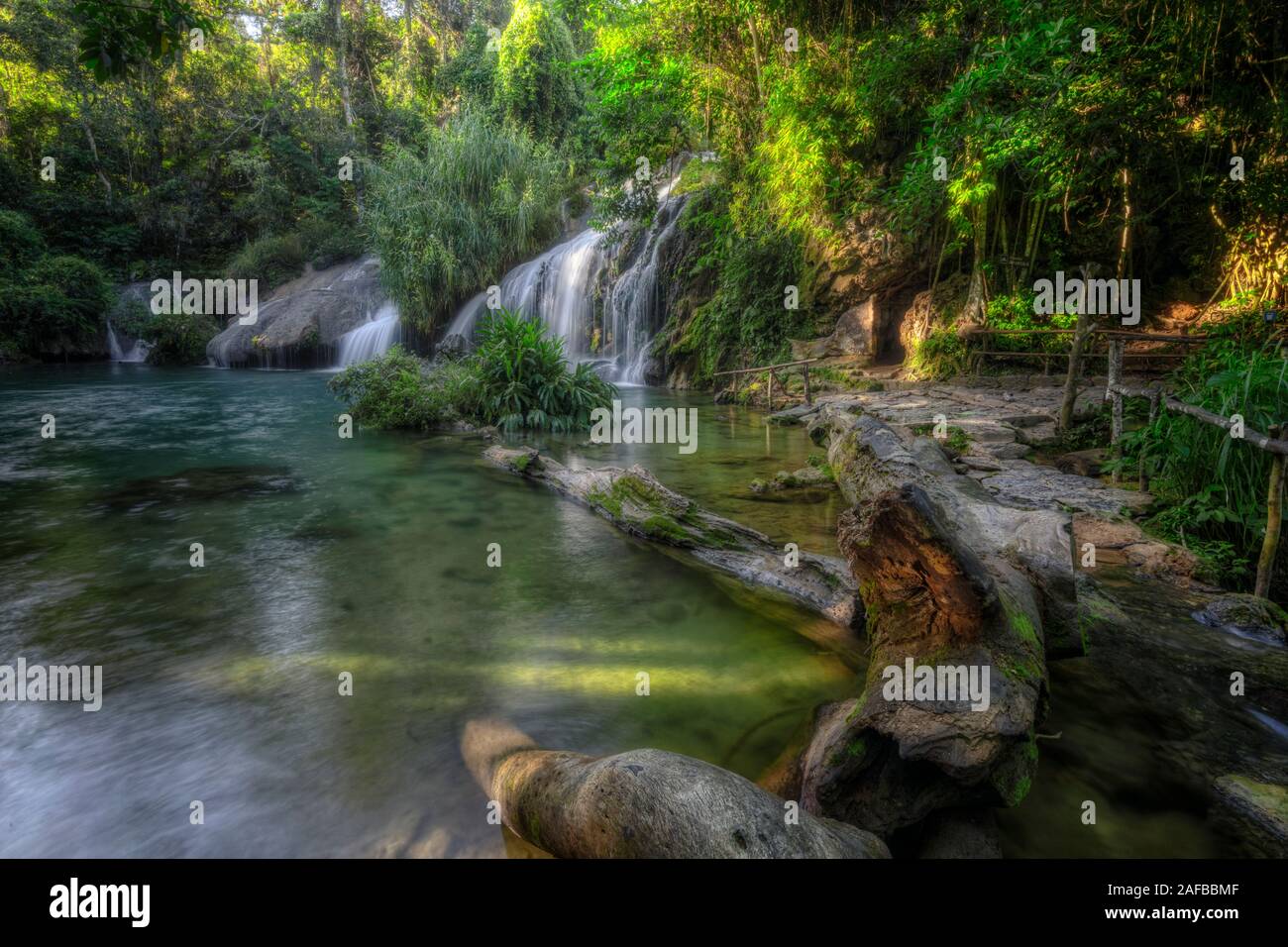 El Nicho Wasserfälle, Cienfuegos, Kuba, Nordamerika Stockfoto