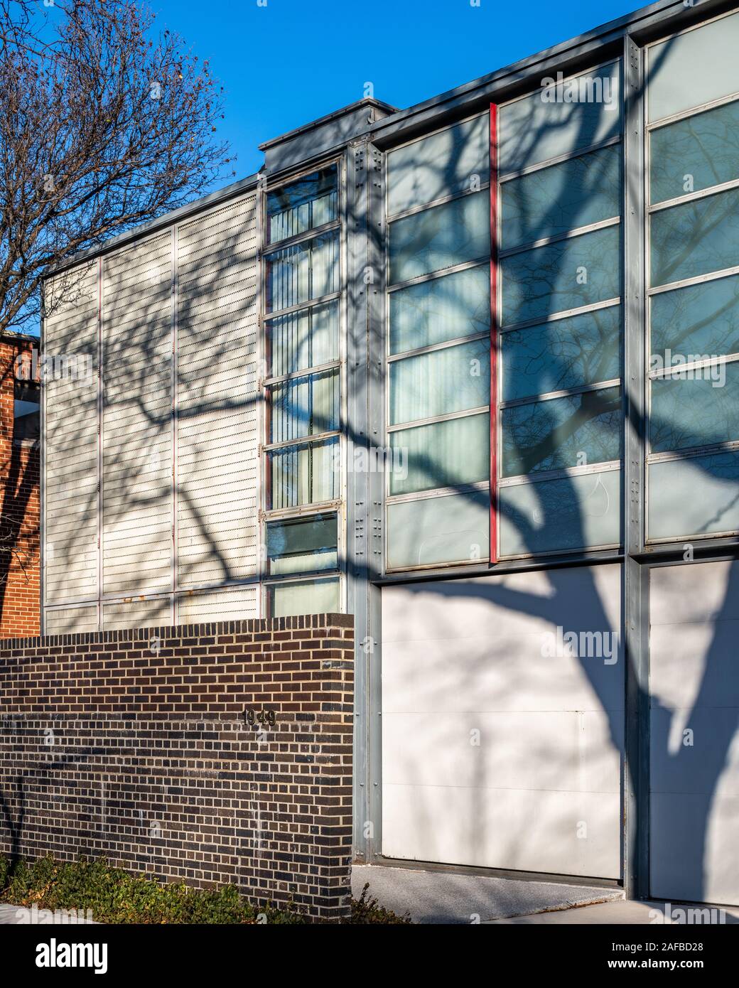 Glas Haus im Lincoln Park Nachbarschaft, entworfen von Krueck & Sexton Stockfoto
