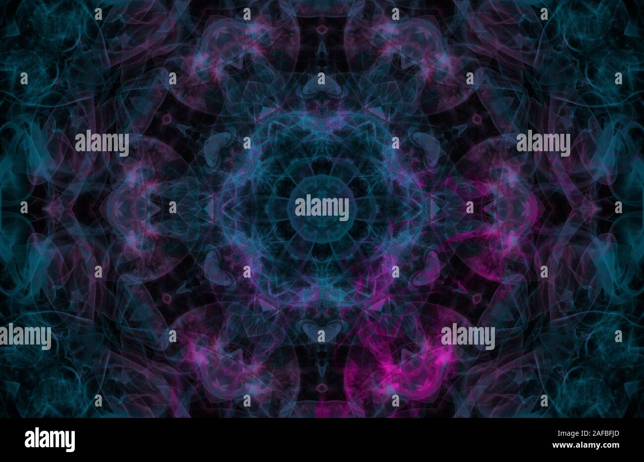 Violett, Blau, Pink und Schwarz. Abstrakte ocultism esoterischen magic Mandala Stockfoto