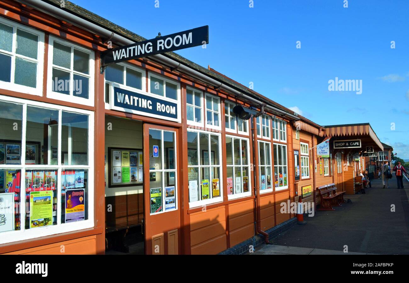 Bischöfe Lydiard Bahnhof, West Somerset Railway, Somerset, Großbritannien Stockfoto