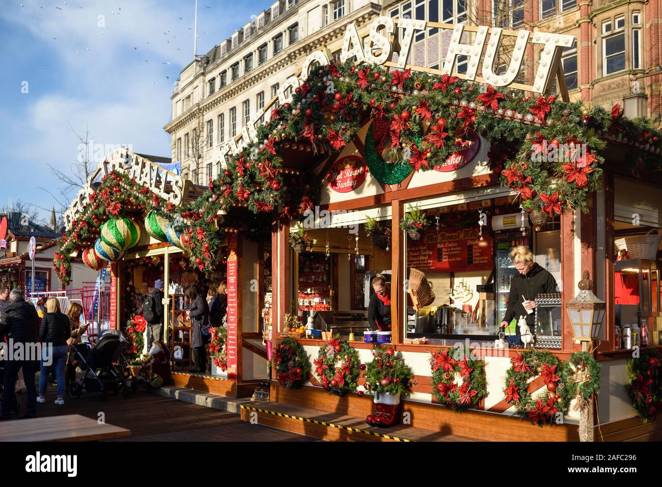 Nottingham jährlichen Weihnachtsmarkt Stockfoto