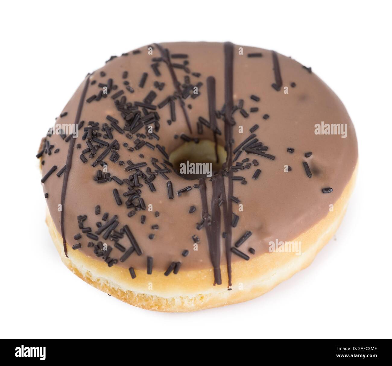Frischen Donuts auf weißem Hintergrund (selektive Fokus) isoliert Stockfoto