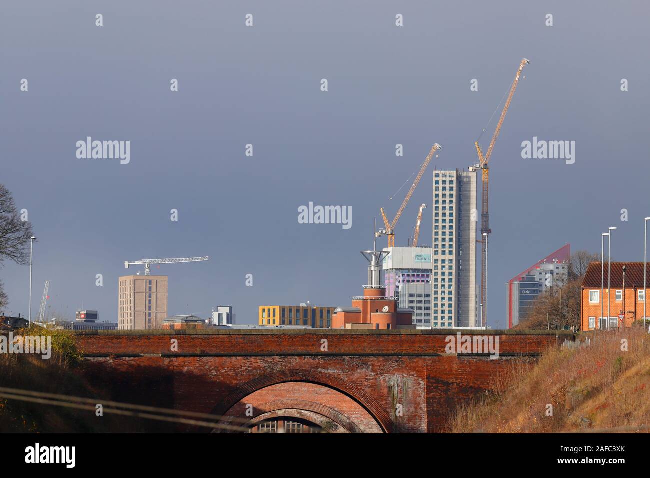 Yorkshires höchste Gebäude im Bau 'Altus House' Stockfoto