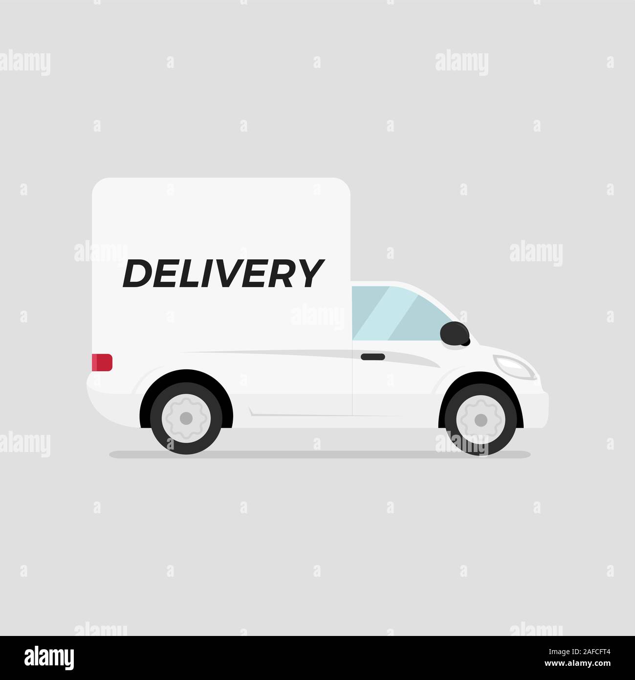 Moderne kommerzielle Auslieferung des Fahrzeugs. Stock Vektor