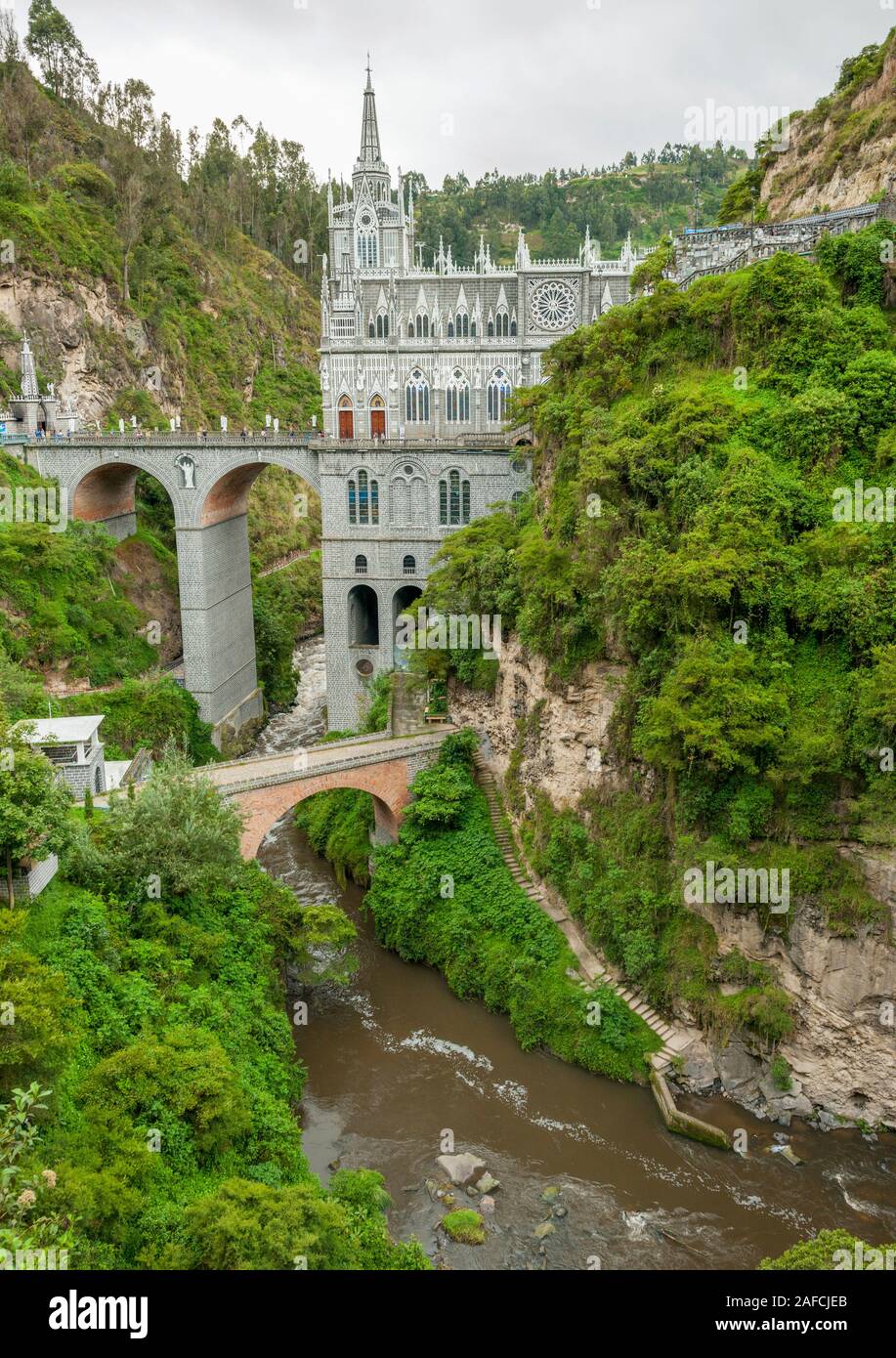 Die Las Lajas Heiligtum (Santuario de Las Lajas) in der Nähe von Ipiales in  Kolumbien Stockfotografie - Alamy