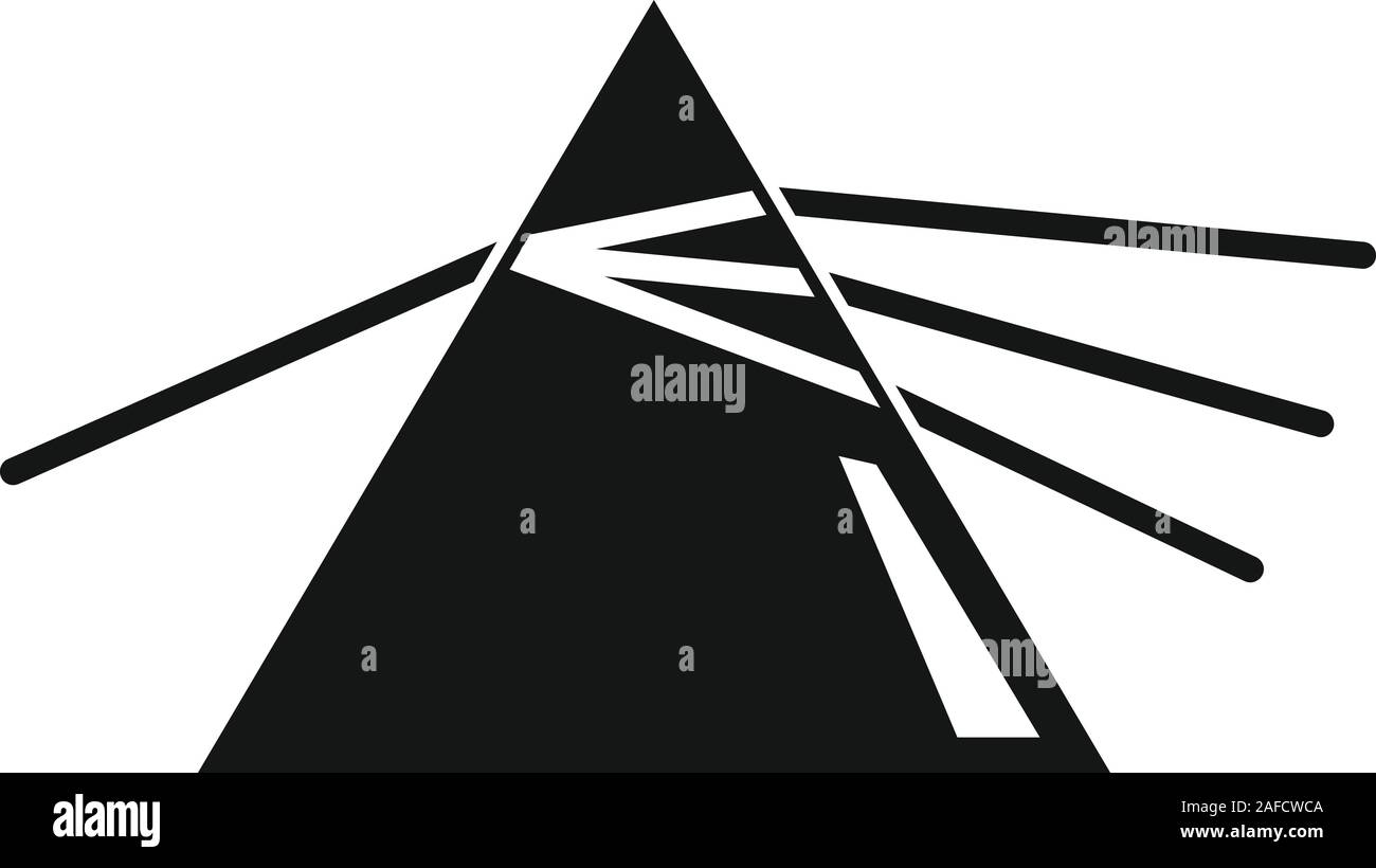 Pyramide Lichtbrechung Symbol. Einfache Darstellung der Pyramide Lichtbrechung vektor Symbol für Web Design auf weißem Hintergrund Stock Vektor