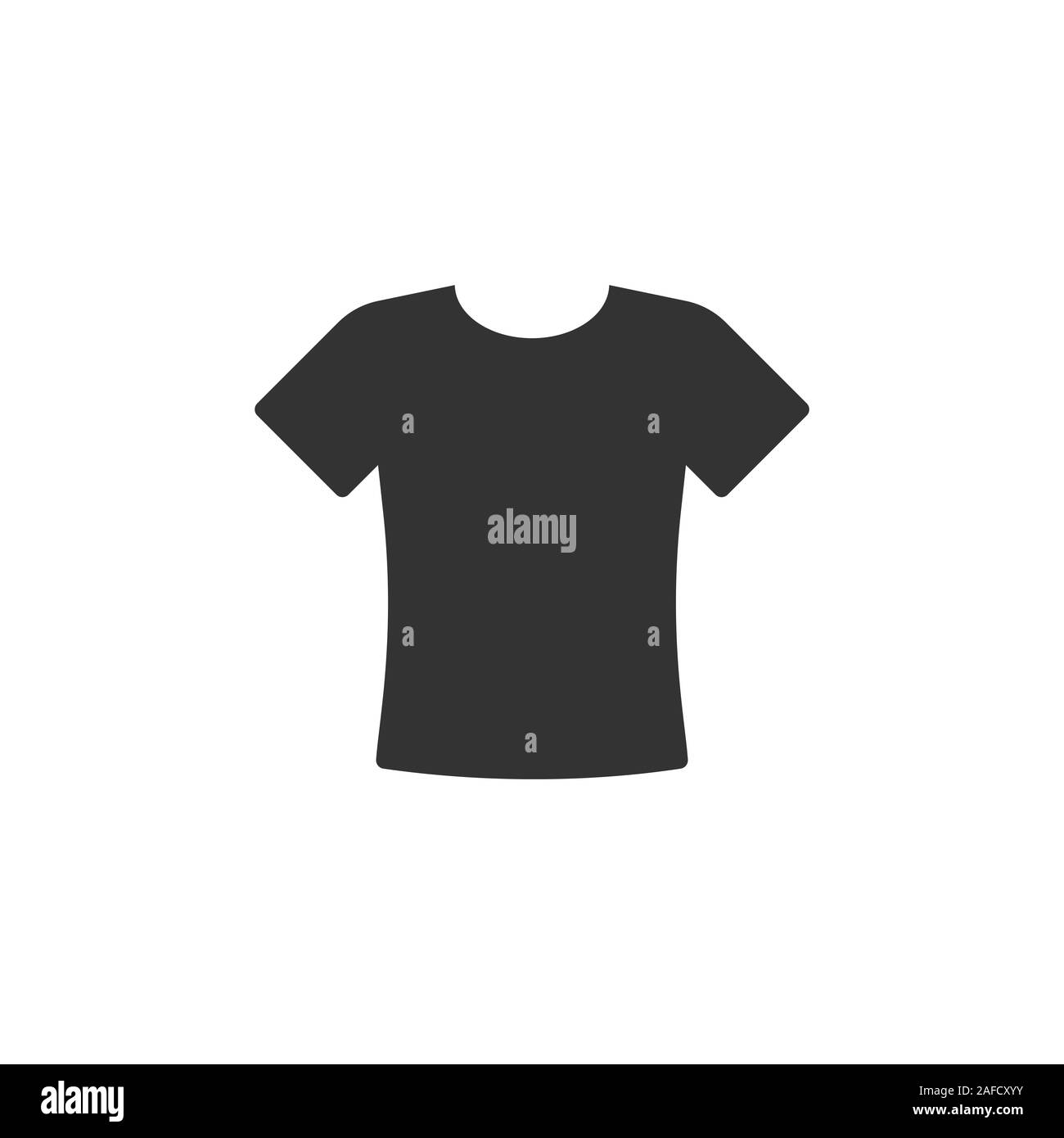 T-Shirt Symbol im flachen Stil. Legere Kleidung Vector Illustration auf weißem Hintergrund isoliert. Poloshirt tragen Geschäftskonzept. Stock Vektor