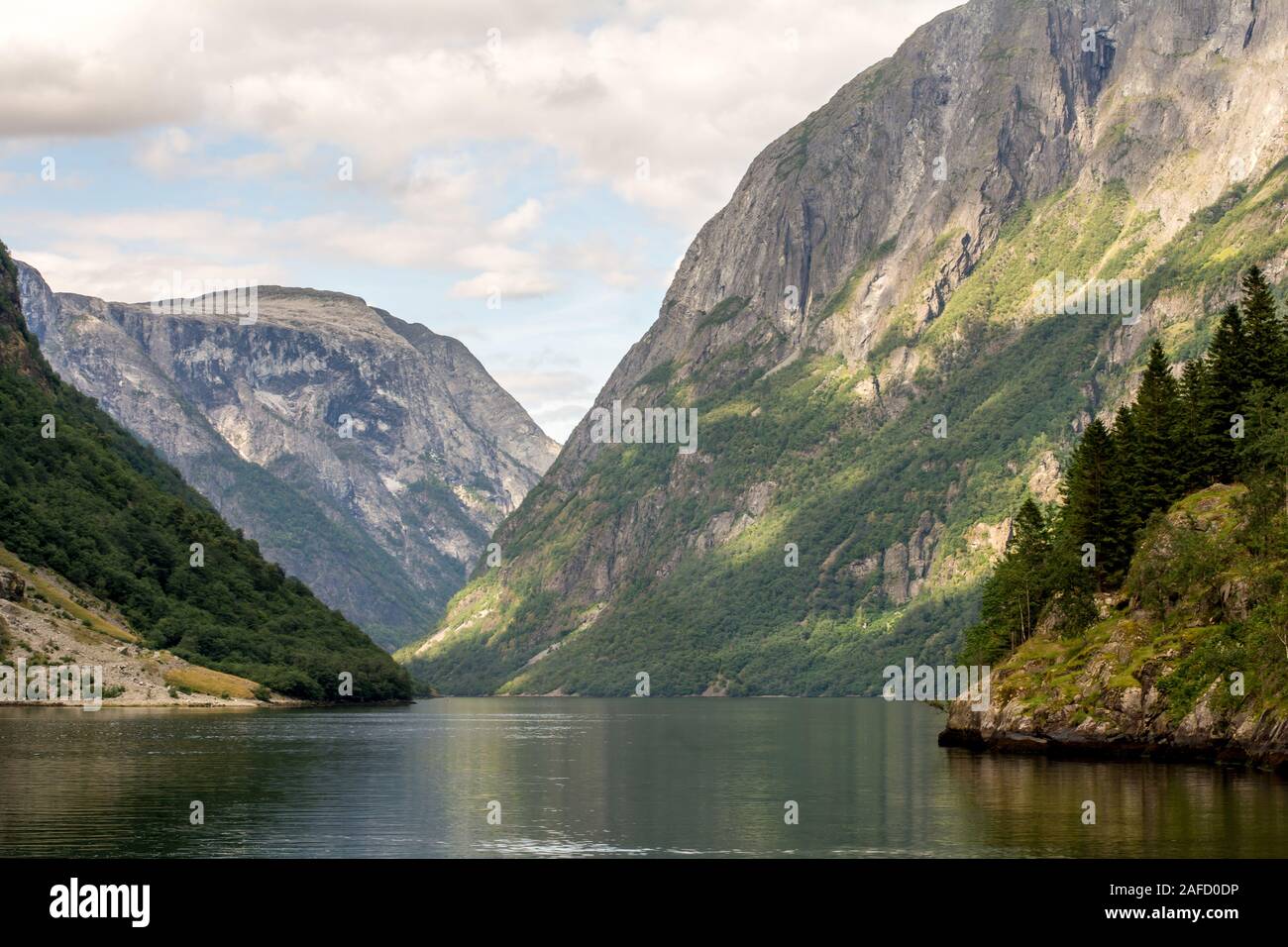 Naeroy Fjord Stockfoto