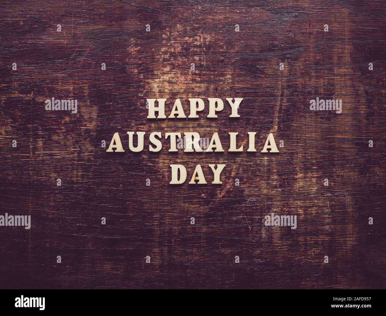 Australien Tag. Schöne, helle Karte. Draufsicht Stockfoto