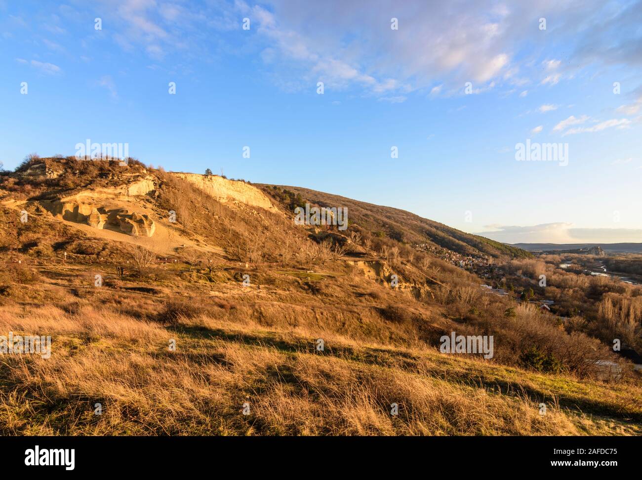 Bratislava (Pressburg): Berg Sandberg, Bezirk Devinska Nova Ves (Theben-Neudorf),, Slowakei Stockfoto