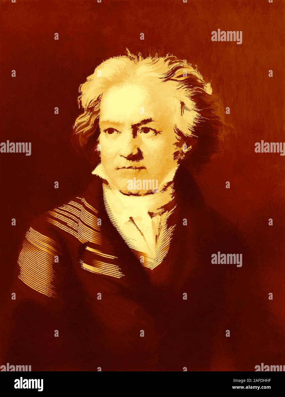 Ludwig van Beethoven, 1770-1827, Deutscher Komponist Stockfoto