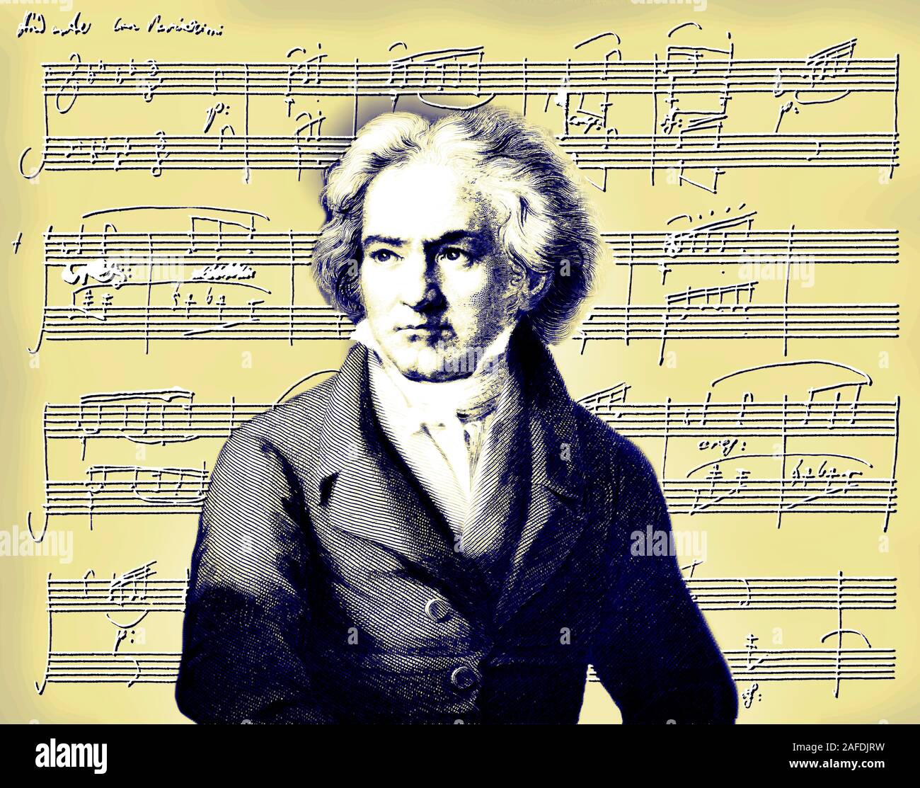 Handschriftliche Klavier Sonate Nr. 12 in einem ♭ major, Op. 26, Ludwig van Beethoven, 1770-1827, Deutscher Komponist Stockfoto Handschriftliche Klavier Sonate Nr. 12 in einem ♭ major, Op. 26, Ludwig van Beethoven, 1770-1827, Deutscher Komponist Stockfoto