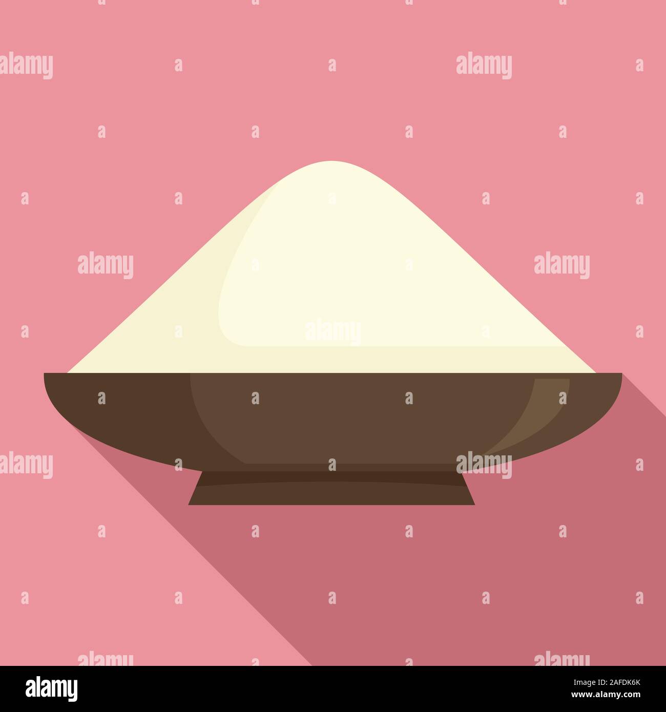 Mehl platte Symbol. Flache Darstellung von Mehl platte Vektor Symbol für Web Design Stock Vektor