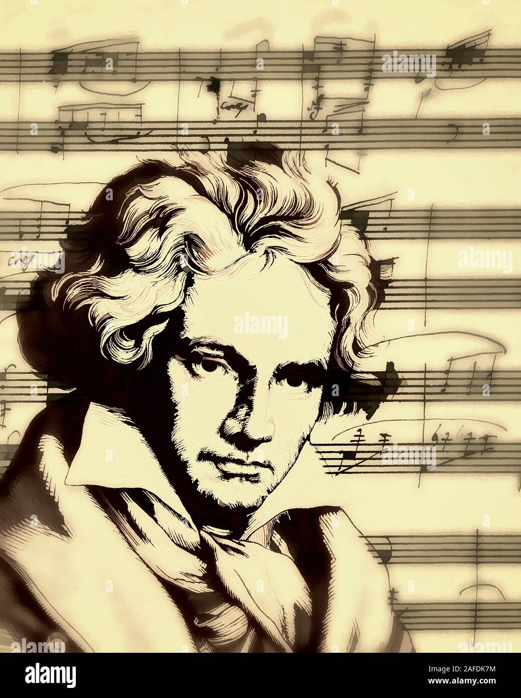 Handschriftliche Klavier Sonate Nr. 12 in einem ♭ major, Op. 26, Ludwig van Beethoven, 1770-1827, Deutscher Komponist Stockfoto Handschriftliche Klavier Sonate Nr. 12 in einem ♭ major, Op. 26, Ludwig van Beethoven, 1770-1827, Deutscher Komponist Stockfoto