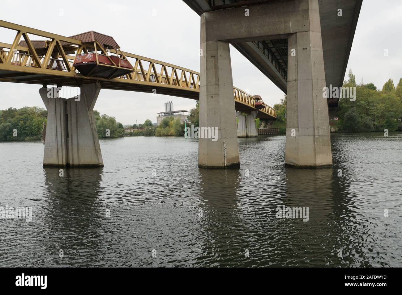 Le pont de Conflans Sainte Honorine, Yvelines, Frankreich Stockfoto