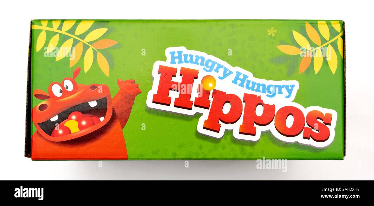Hungrig Nilpferd tabletop Game box Stockfoto