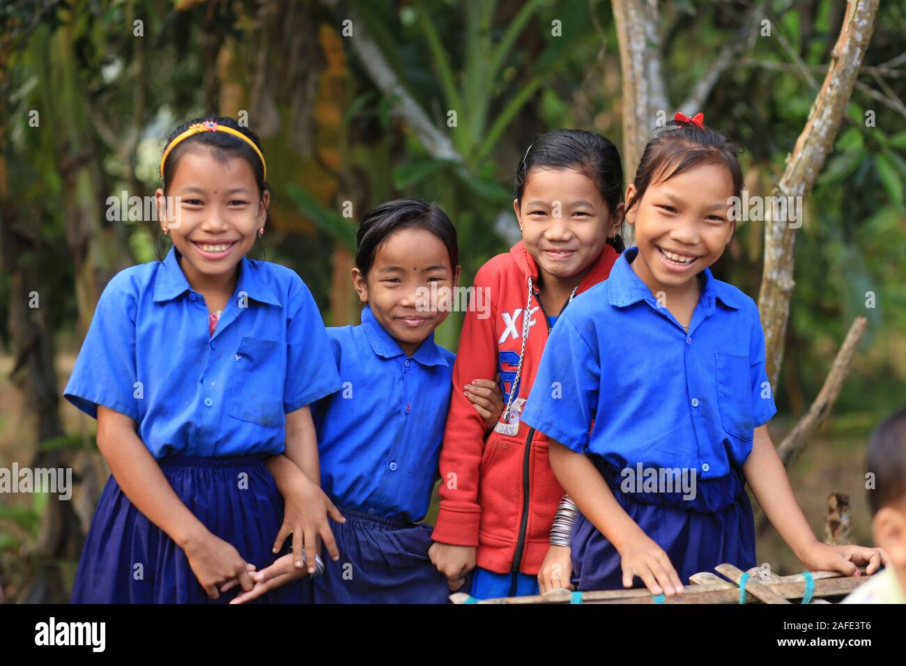 Smiale in Kinder Stockfoto