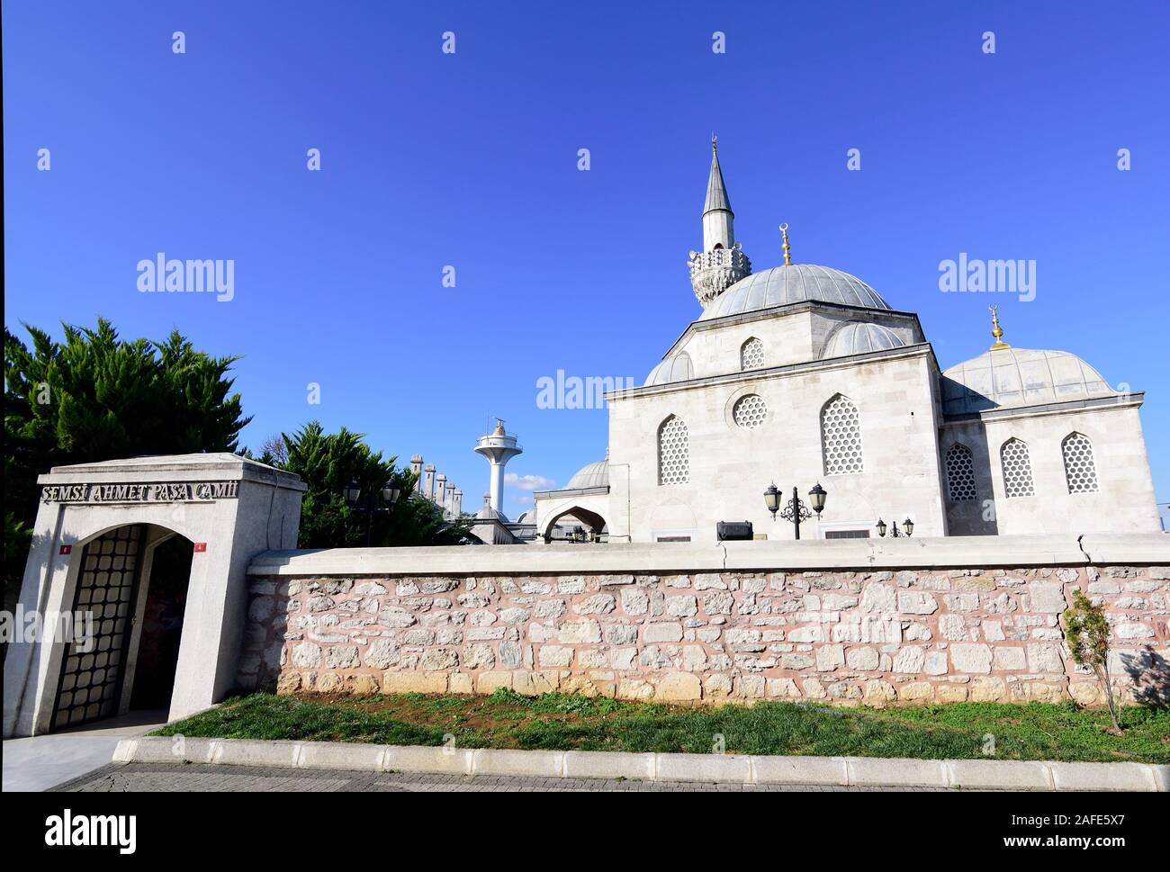 Istanbul, Türkei. Der Semsi Ahmed Pascha Moschee in Üskudar Stockfoto