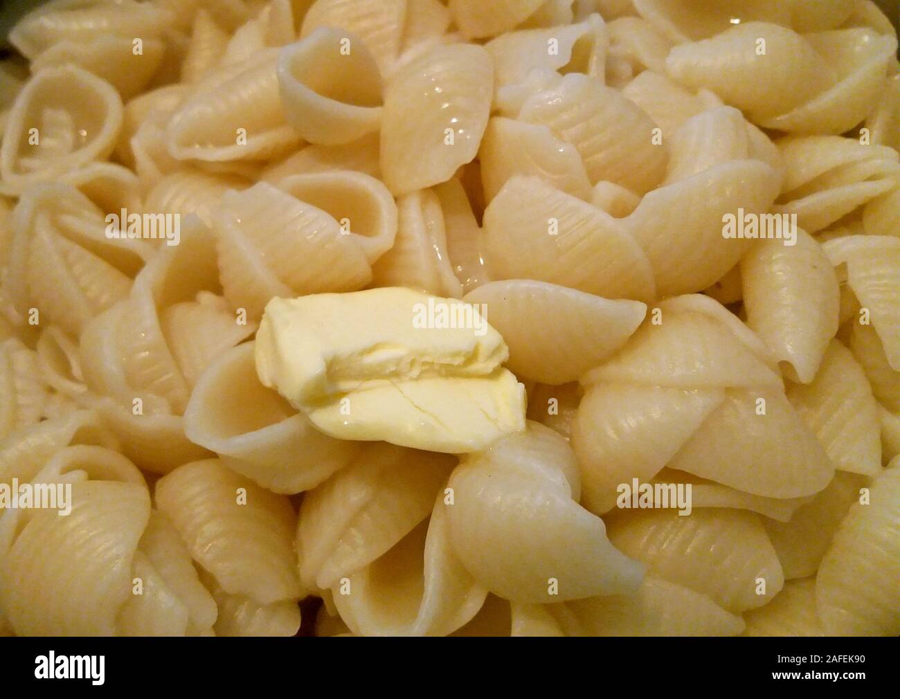 Ich bin kooking Pasta, bis schließen Foto Stockfoto