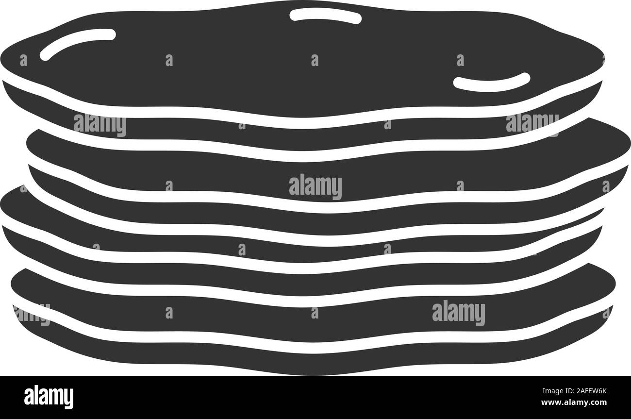Pita glyph Icon. Silhouette Symbol. Arabisch Brot. Negativer Platz. Vektor isoliert Abbildung Stock Vektor