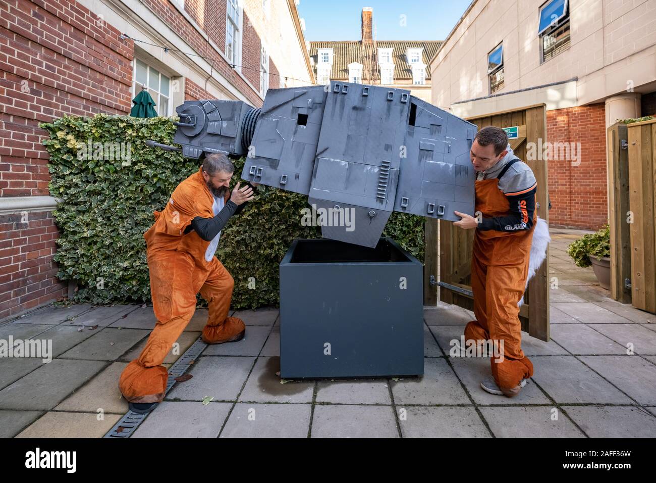 Die Londoner Pantomime Horse Race in Greenwich, London, UK. Stockfoto