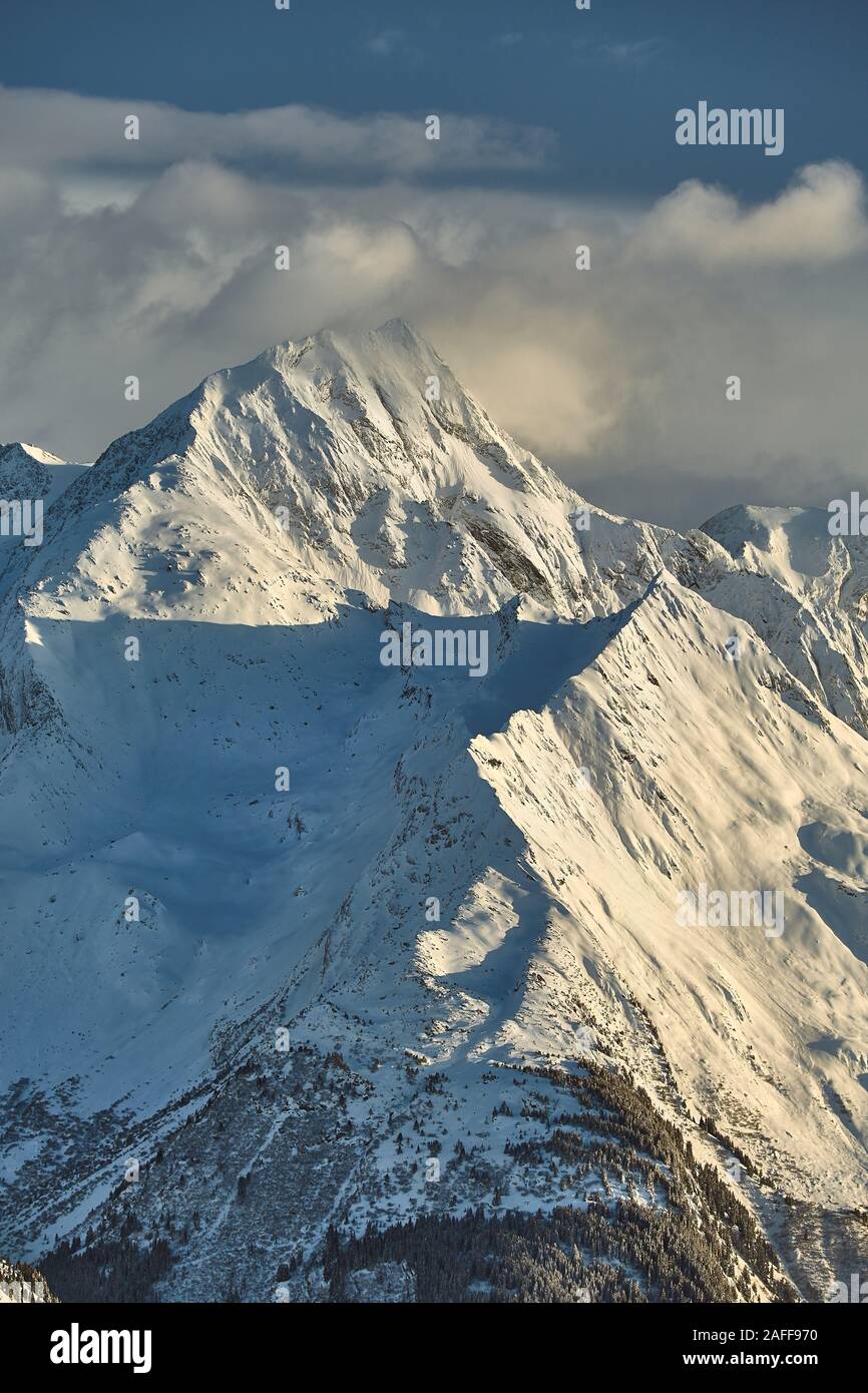 Winter in den Alpen, Skigebiet Paradiski Stockfoto